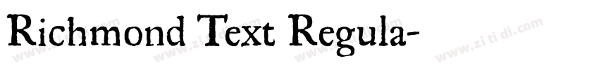 Richmond Text Regula字体转换